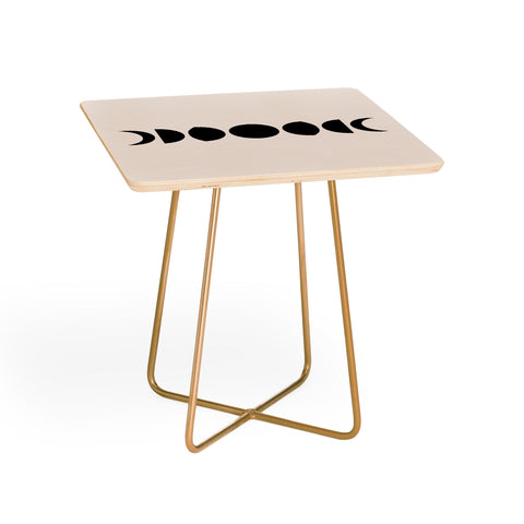Colour Poems Minimal Moon Phases White Side Table