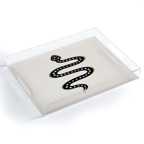 Colour Poems Minimal Snake Black Acrylic Tray