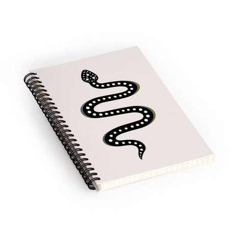 Colour Poems Minimal Snake Black Spiral Notebook