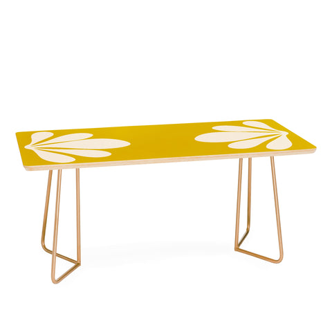 Colour Poems Minimal Tropical Plant Yellow Coffee Table