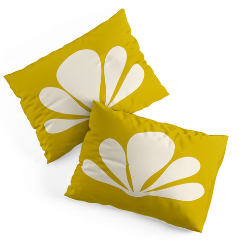 Colour Poems Minimal Tropical Plant Yellow Pillow Shams