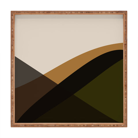 Colour Poems Minimal Waves Natural Square Tray