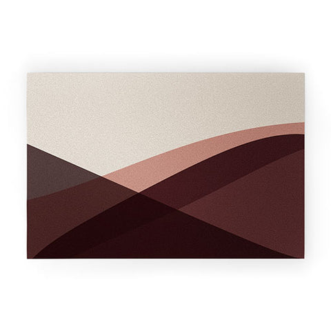 Colour Poems Minimal Waves Red Welcome Mat