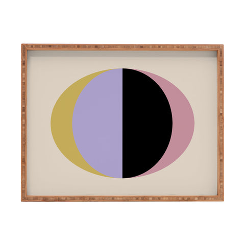 Colour Poems Mod Circle Abstract II Rectangular Tray