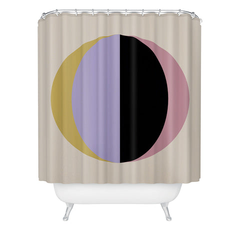 Colour Poems Mod Circle Abstract II Shower Curtain