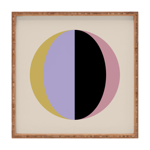Colour Poems Mod Circle Abstract II Square Tray