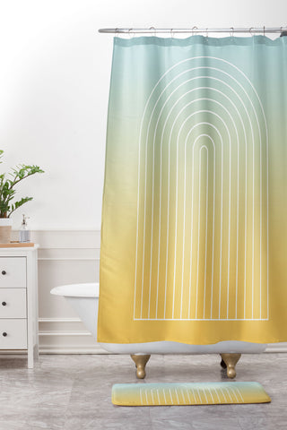 Colour Poems Ombre Arch II Shower Curtain And Mat