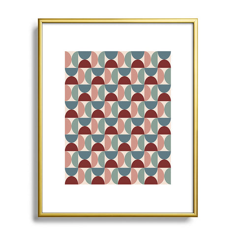 Colour Poems Patterned Geometric Shapes CCX Metal Framed Art Print