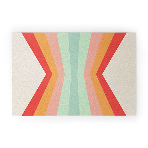 Colour Poems Retro Stripes Reflection II Welcome Mat