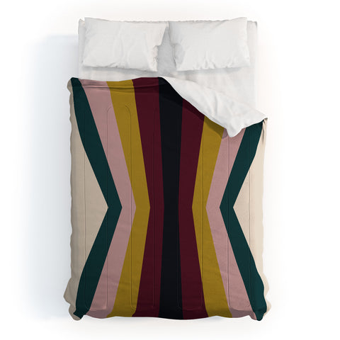 Colour Poems Retro Stripes Reflection III Comforter