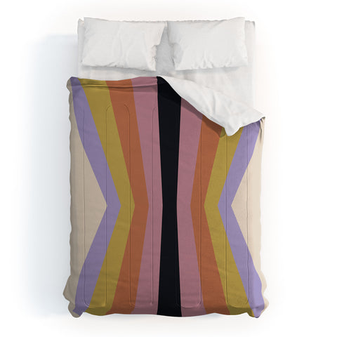 Colour Poems Retro Stripes Reflection IV Comforter