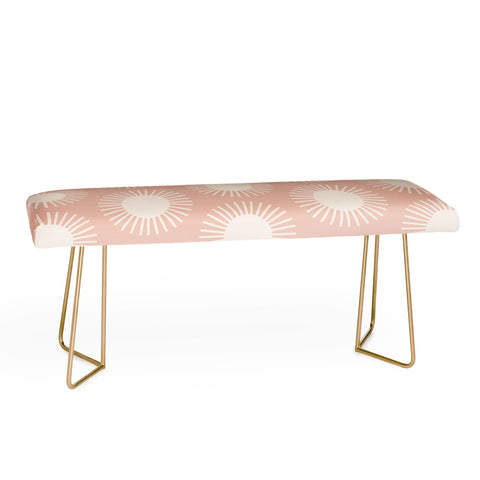 Colour Poems Sun Pattern Pink Bench