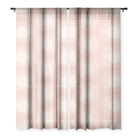 Colour Poems Sun Pattern Pink Sheer Non Repeat