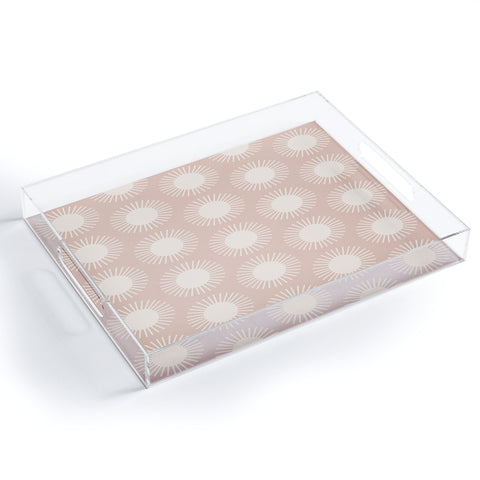 Colour Poems Sun Pattern Pink Acrylic Tray