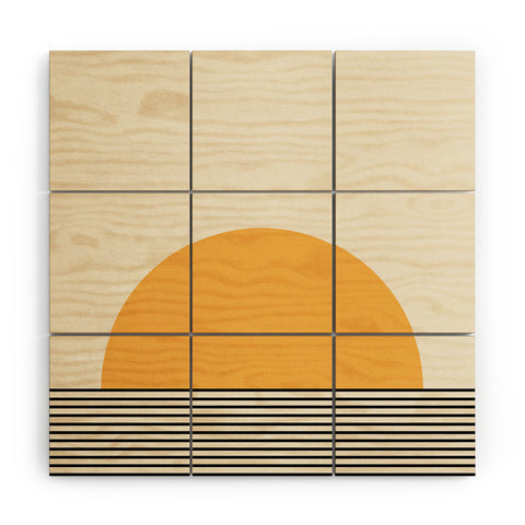 Colour Poems Sunrise Gold Wood Wall Mural