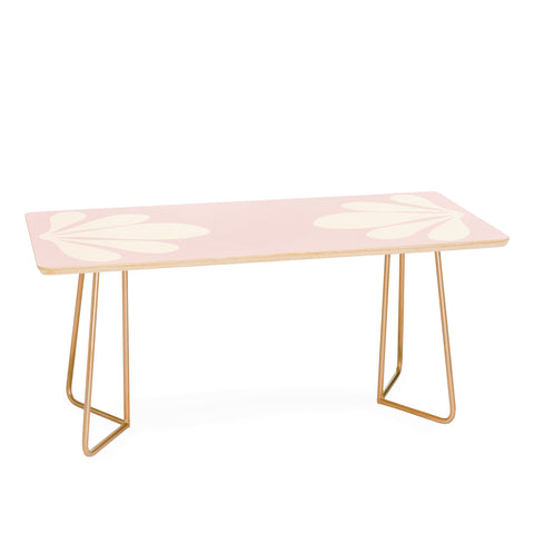 Colour Poems Tropical Plant Minimalism Pink Coffee Table