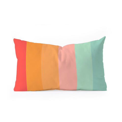 Colour Poems Vintage Rainbow III Oblong Throw Pillow