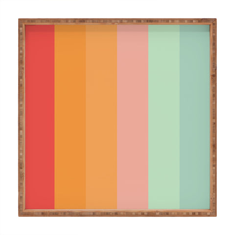 Colour Poems Vintage Rainbow III Square Tray