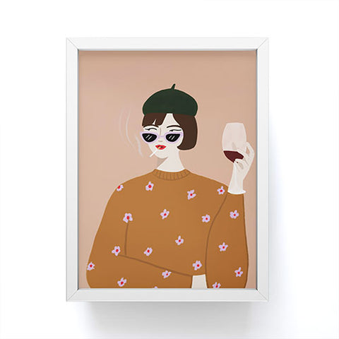 constanzaillustrates French Girl Framed Mini Art Print