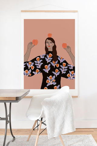 constanzaillustrates Peach Lady Art Print And Hanger