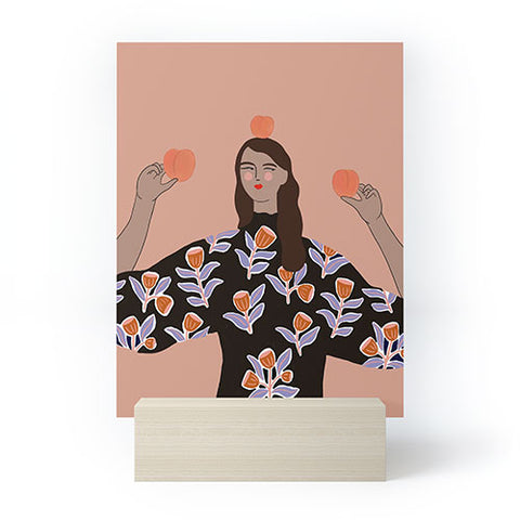 constanzaillustrates Peach Lady Mini Art Print