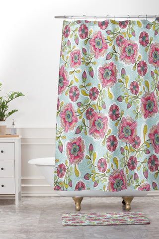 Cori Dantini Blooming Blossoms Shower Curtain And Mat
