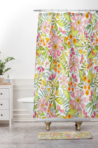 Cori Dantini Blossoms in Bloom Shower Curtain And Mat