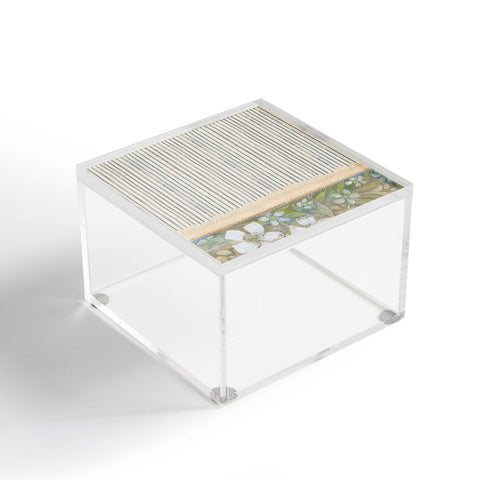 Cori Dantini Blue And White Stripes Acrylic Box