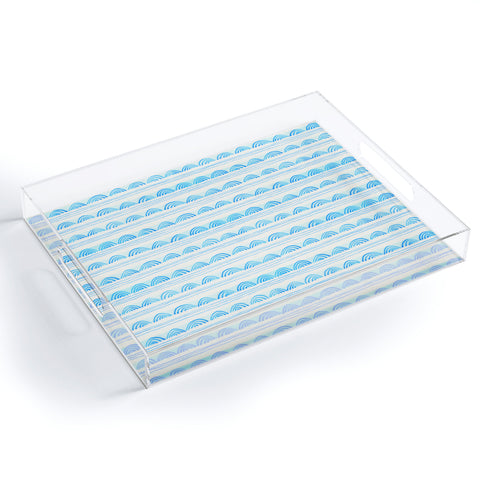 Cori Dantini Blue Scallops Acrylic Tray