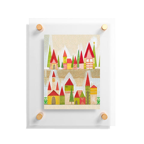 Cori Dantini Christmas Village Floating Acrylic Print