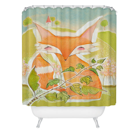 Cori Dantini Little Fox Shower Curtain