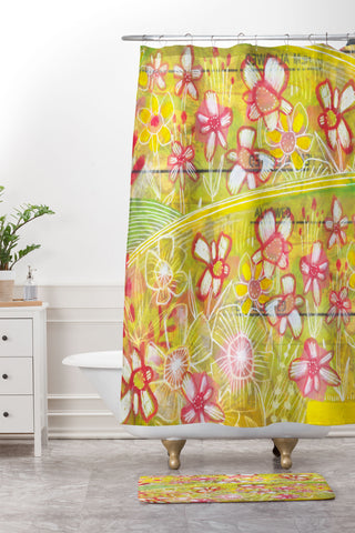 Cori Dantini Meadow In Bloom Shower Curtain And Mat
