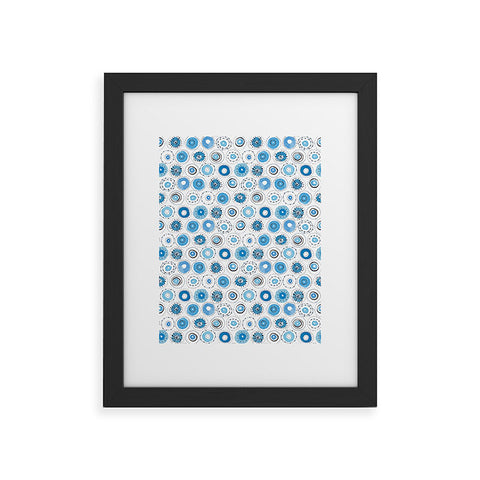 Cori Dantini middy polka blue Framed Art Print