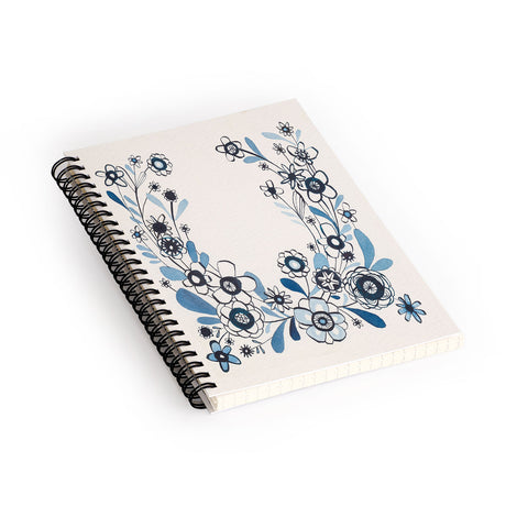 Cori Dantini modern delft floral Spiral Notebook
