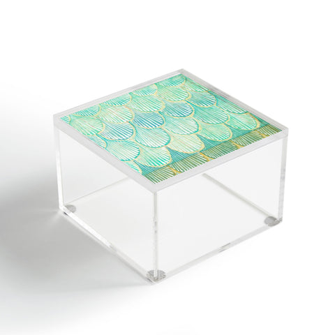 Cori Dantini Turquoise Scallops Acrylic Box