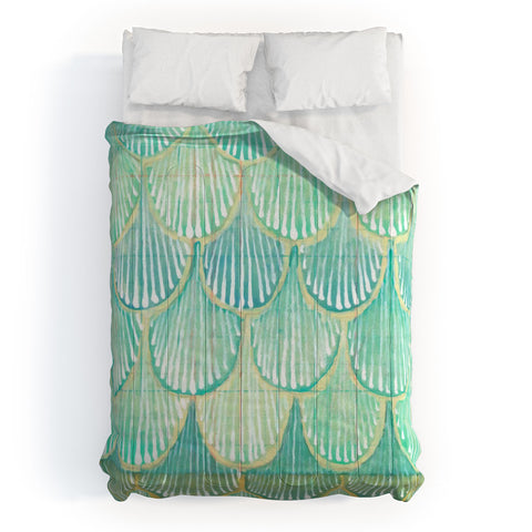 Cori Dantini Turquoise Scallops Comforter