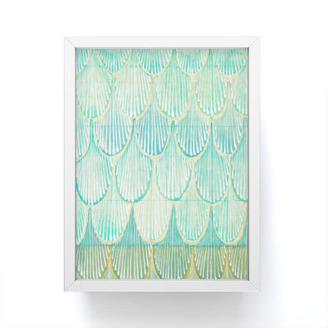 Cori Dantini Turquoise Scallops Framed Mini Art Print