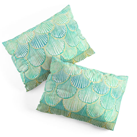 Cori Dantini Turquoise Scallops Pillow Shams