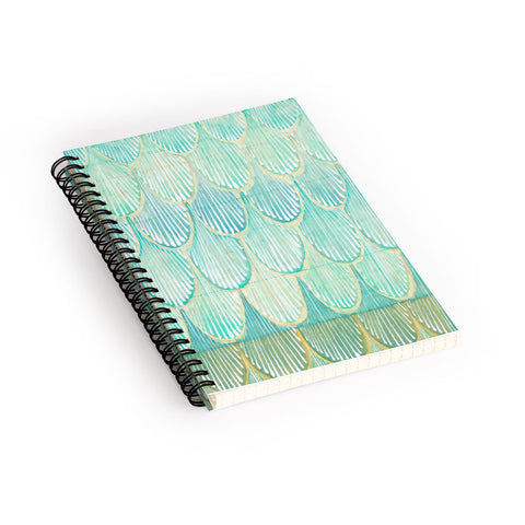 Cori Dantini Turquoise Scallops Spiral Notebook