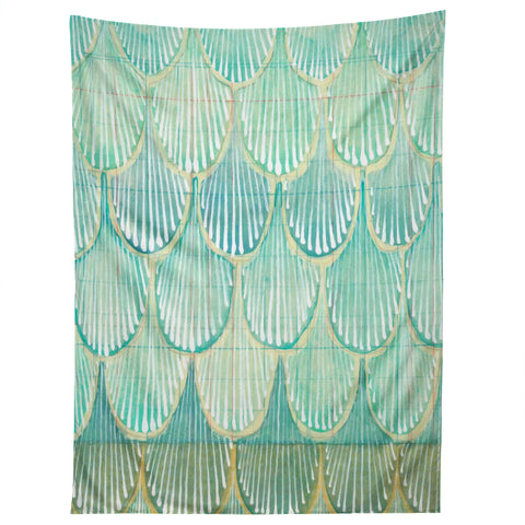 Cori Dantini Turquoise Scallops Tapestry