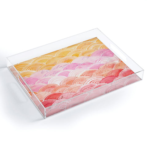 Cori Dantini Warm Spectrum Rainbow Acrylic Tray