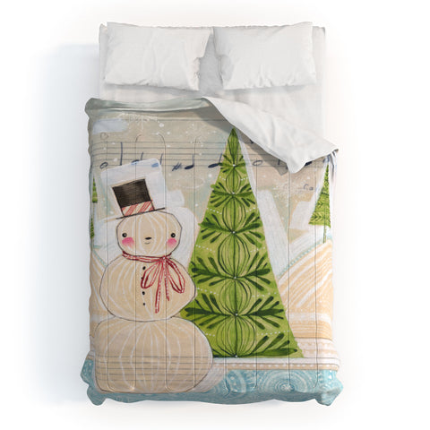 Cori Dantini White Christmas Comforter