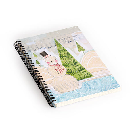 Cori Dantini White Christmas Spiral Notebook