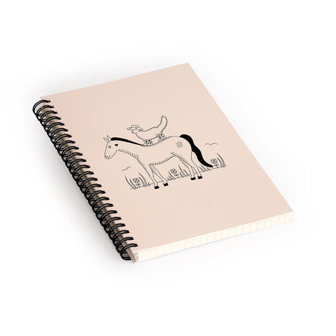 Cowgirl UFO Meowdy Yall Spiral Notebook