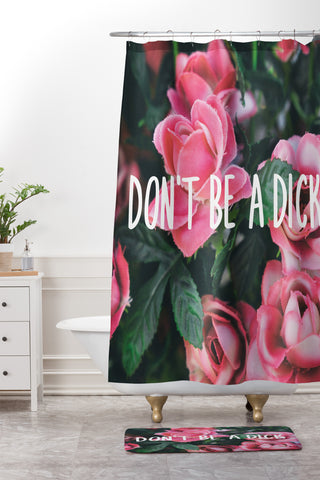 Craft Boner Dont be a dick Shower Curtain And Mat