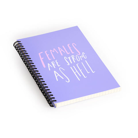 Craft Boner Females are strong as hell center Spiral Notebook