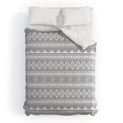 CraftBelly Retro Holiday Gray Comforter