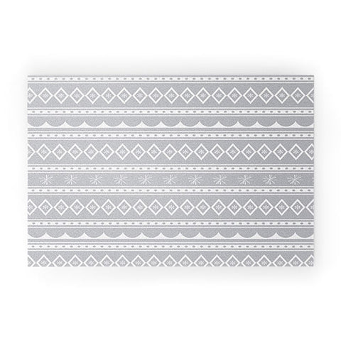 CraftBelly Retro Holiday Gray Welcome Mat