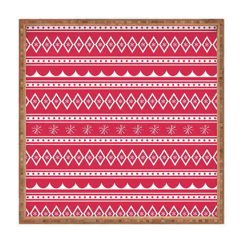 CraftBelly Retro Holiday Red Square Tray