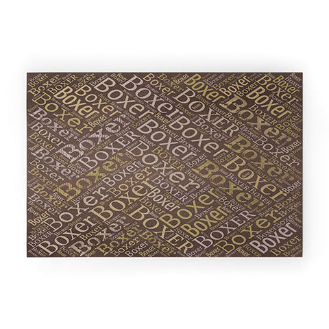 Creativemotions Boxer dog Word Art Welcome Mat